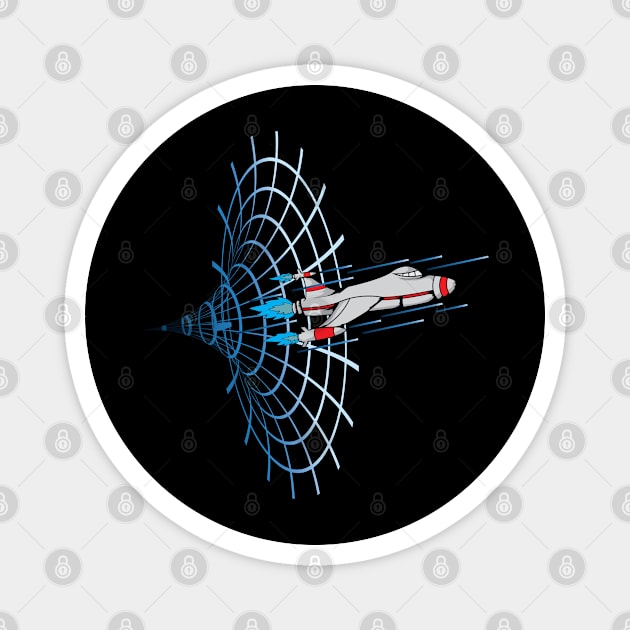 Time travel airplane wormhole Magnet by dieEinsteiger